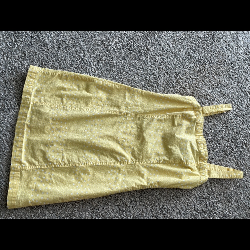 Yellow and white dress